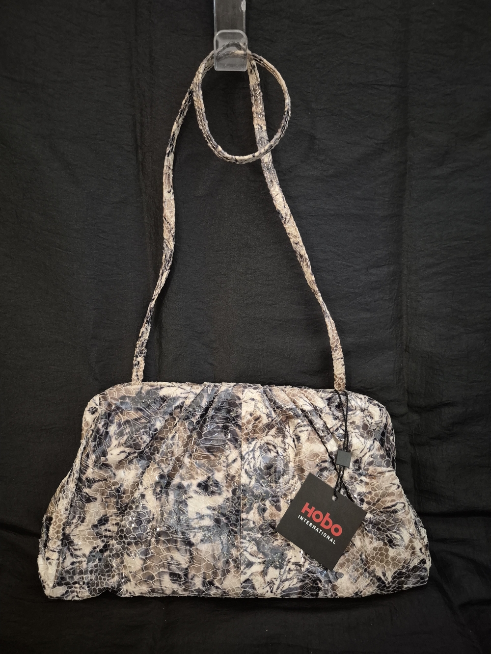 HOBO International Women's Snakeskin-Print Shoulder Bag in Tan & Multi-Gray